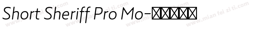 Short Sheriff Pro Mo字体转换